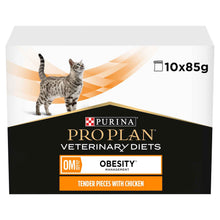 PRO PLAN Veterinary Diet Obesity Management Adult Wet Cat Food - Chicken - 10x85g Pouches
