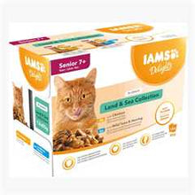 Iams Senior Wet Cat Food in Gravy - Land & Sea Collection - 12x85g Pouches