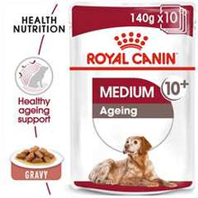 Royal Canin Size Health Nutrition Medium Ageing 7+ Wet Dog Food in Gravy - 10x140g Pouches