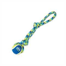 Zeus Fitness Rope Tug with Tennis Ball Dog Toy