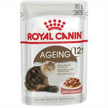 ROYAL CANIN Feline Care Nutrition Ageing 12+ Senior In Gravy Wet Cat Food - 12x85g Pouches