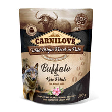 Carnilove Grain Free Adult Wet Dog Food - Buffalo with Rose Petals - 12x300g Pouches