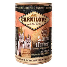 Carnilove Grain Free Puppy Wet Dog Food - Salmon and Turkey - 6x400g Cans
