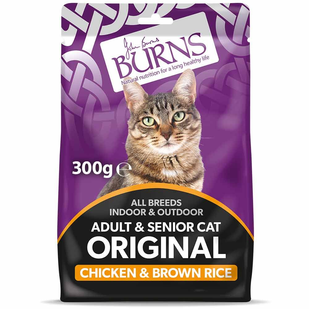Burns Original Dry Cat Food - Chicken & Brown Rice - 300g