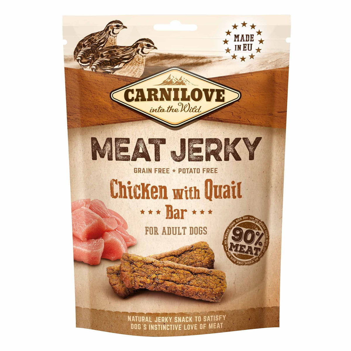 Carnilove Carnilove Grain Free Jerky Bar Chicken Adult pet food packaging