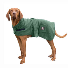 Danish Design Dog Robe Towelling Green  - 16in / 40cm