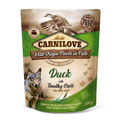 Carnilove Carnilove Grain Free Timothy Grass Duck Adult pet food packaging