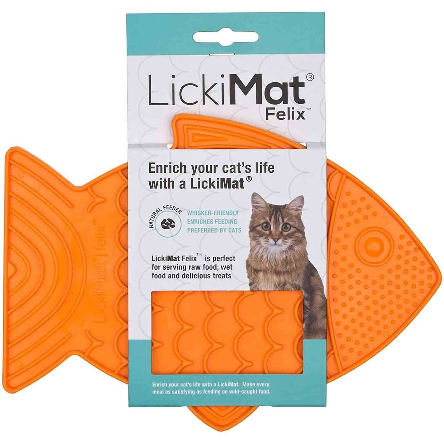 Lickimat Treat Mat for Cats - Orange