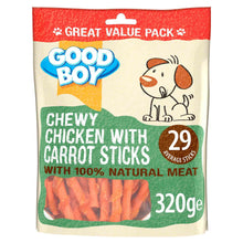 Good Boy Pawsley Chewy Chicken Sticks with Carrot Dog Treats - 320g
