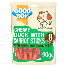 Good Boy Pawsley Chewy Duck Sticks with Carrot Dog Treats - 90g