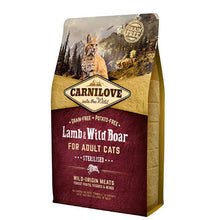 Carnilove Adult Sterilised Grain Free Dry Cat Food - Lamb and Wild Boar
