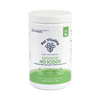Pet Vitality No Scoot Digestive Care For Dogs – 60 Chews