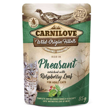 Carnilove Grain Free Adult Wet Cat Food - Pheasant with Raspberry Leaves - 24x85g Pouches