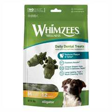 WHIMZEES Alligator Medium Dental Chew Dog Treat - 12 pack