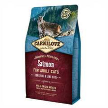 Carnilove Adult Sensitive and Long Hair Grain Free Dry Cat Food - Salmon