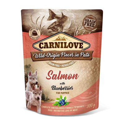 Carnilove Carnilove Grain Free Blueberries Salmon Puppy pet food packaging