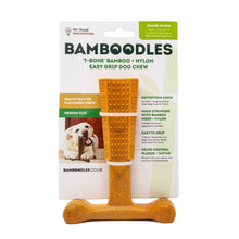 Bamboodles T-Bone Dog Chew Toy - Peanut Butter - Medium