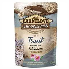 Carnilove Grain Free Adult Wet Cat Food - Trout with Echinacea - 24x85g Pouches