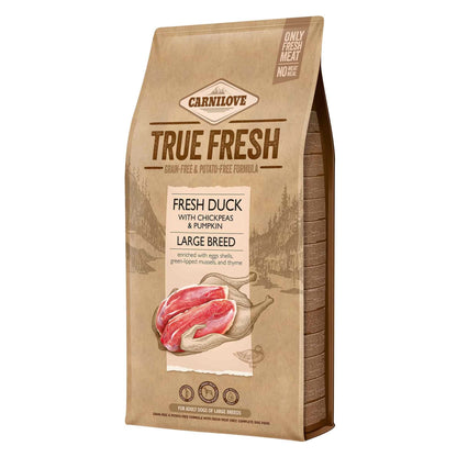 Carnilove True Fresh Adult Large Breed Dry Dog Food - Fresh Duck with Chickpeas & Pumpkin
