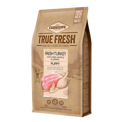 Carnilove Carnilove True Red Lentils Lemna Turkey Puppy pet food packaging