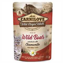 Carnilove Grain Free Adult Wet Cat Food - Wild Boar with Chamomile - 24x85g Pouches