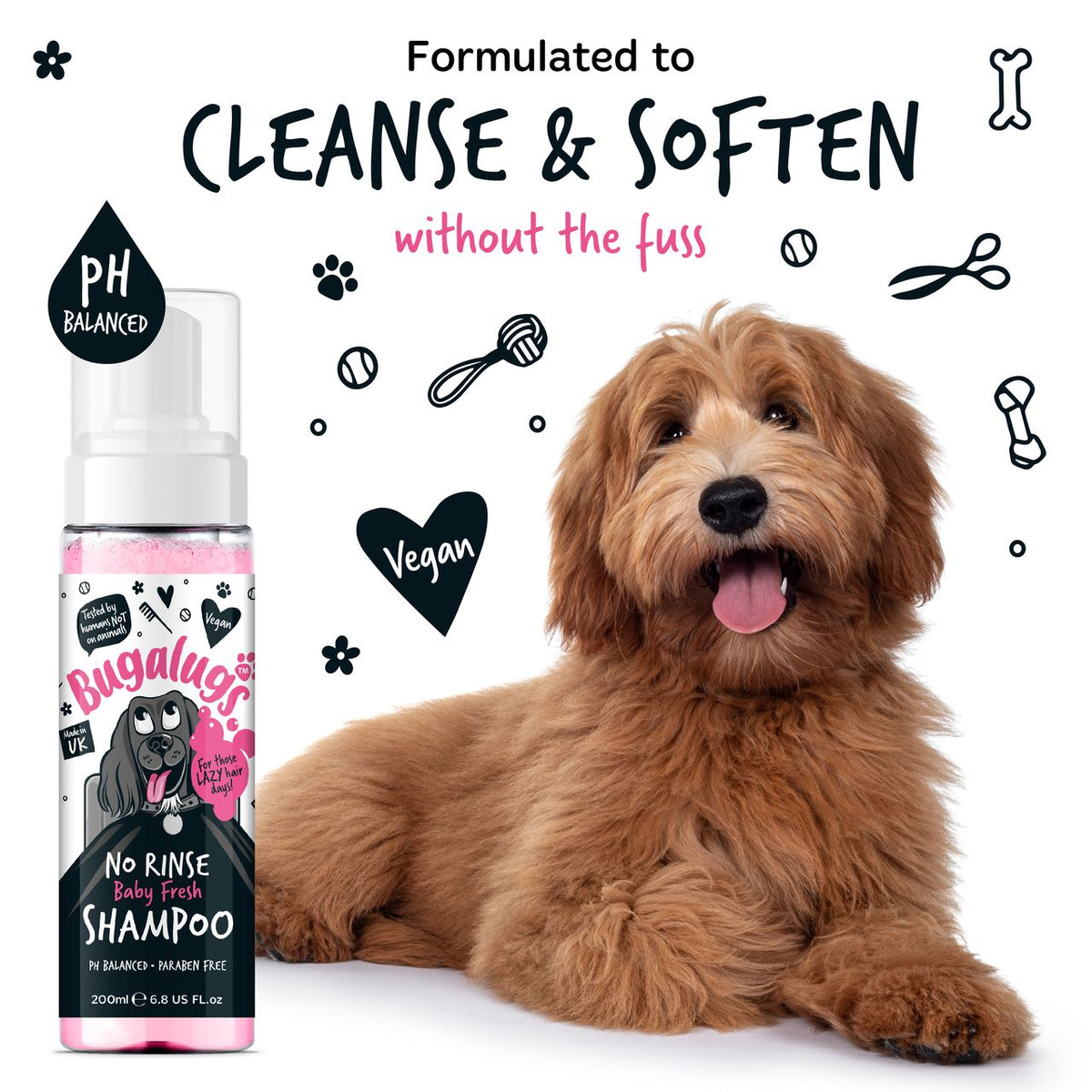 Bugalugs No Rinse Baby Fresh Dog Shampoo - 200ml