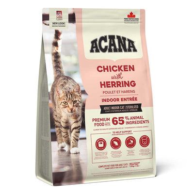 Acana Acana Indoor Entree Chicken Herring Liver pet food packaging