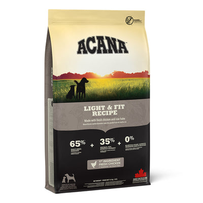 Acana Acana Grain Free Light Fit Chicken Liver Turkey pet food packaging