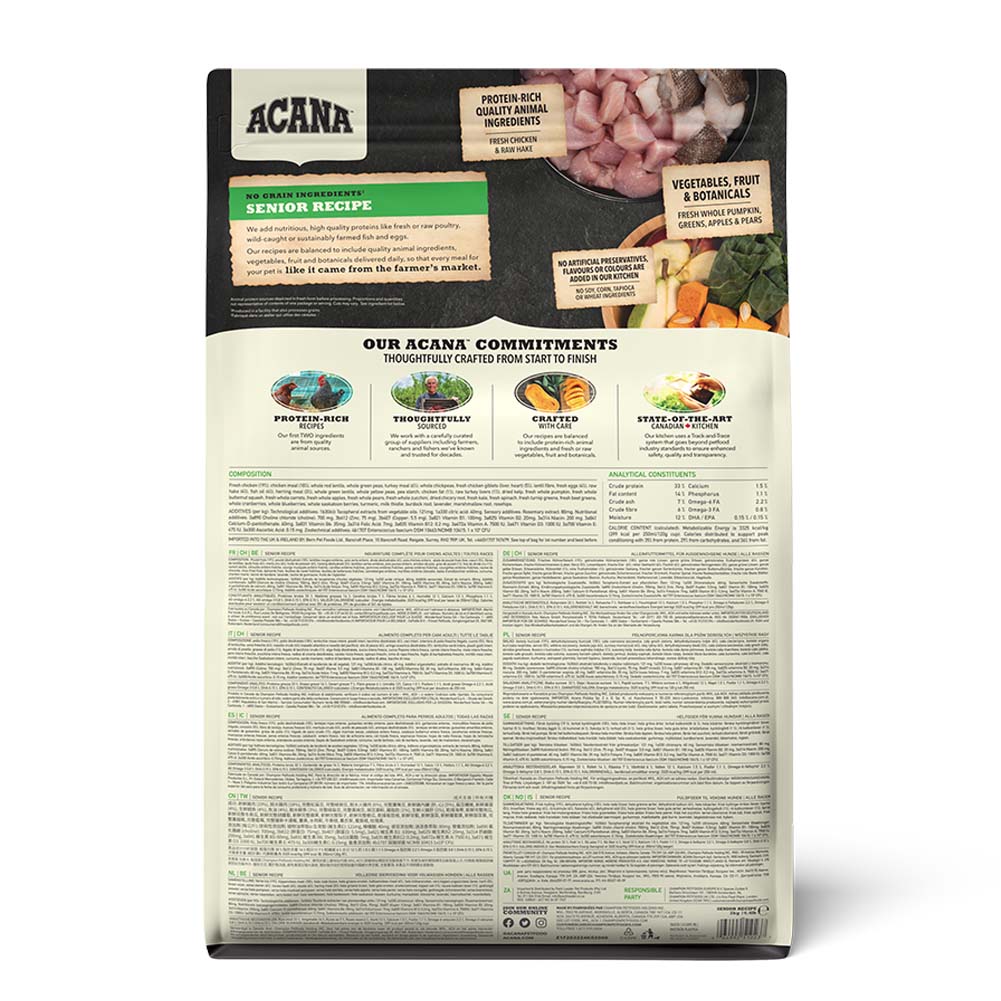 Acana Grain Free Senior Dry Dog Food