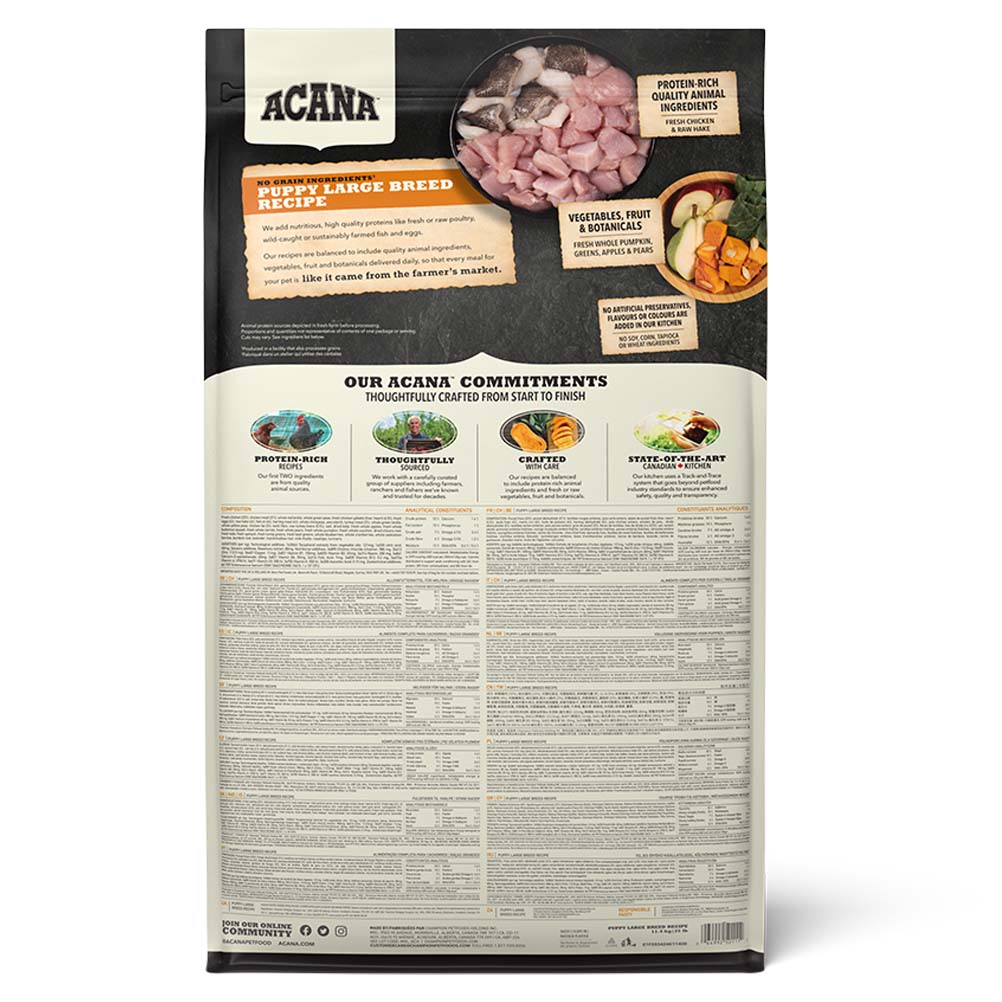 Acana Grain Free Large Breed Puppy Dry Dog Food
