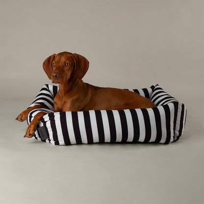 Scruffs Amalfi Striped Box Bed - Black