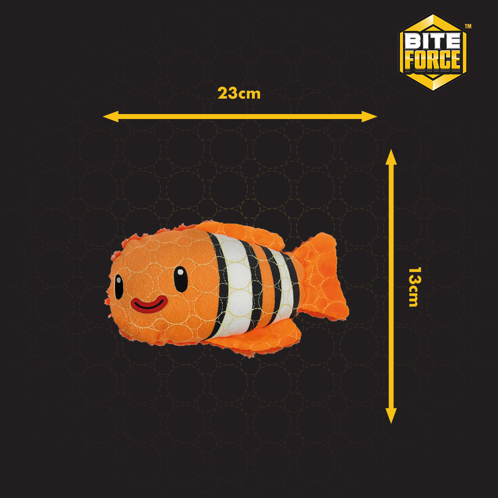 Bite Force Plush Dog Toy - Clown Fish