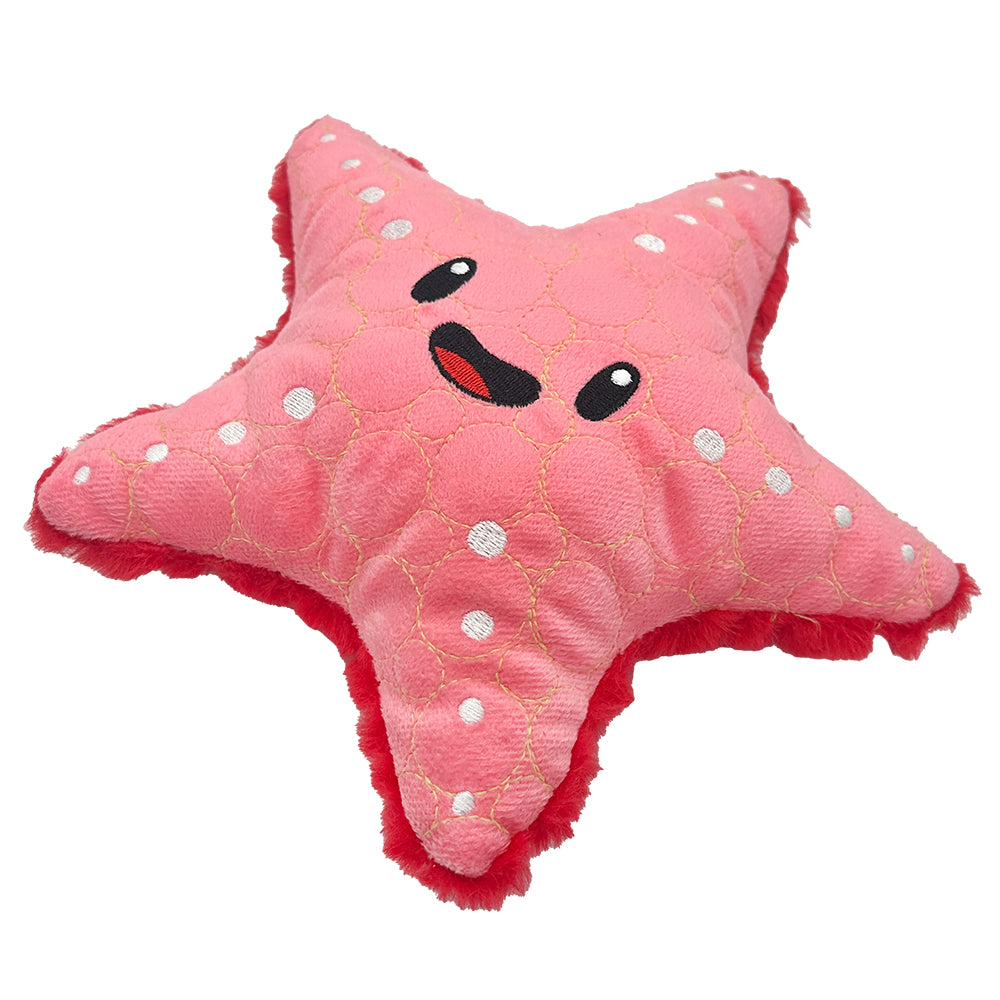 Bite Force Plush Tough Dog Toy - Starfish