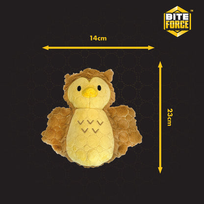 Bite Force Plush Tough Dog Toy - Owl