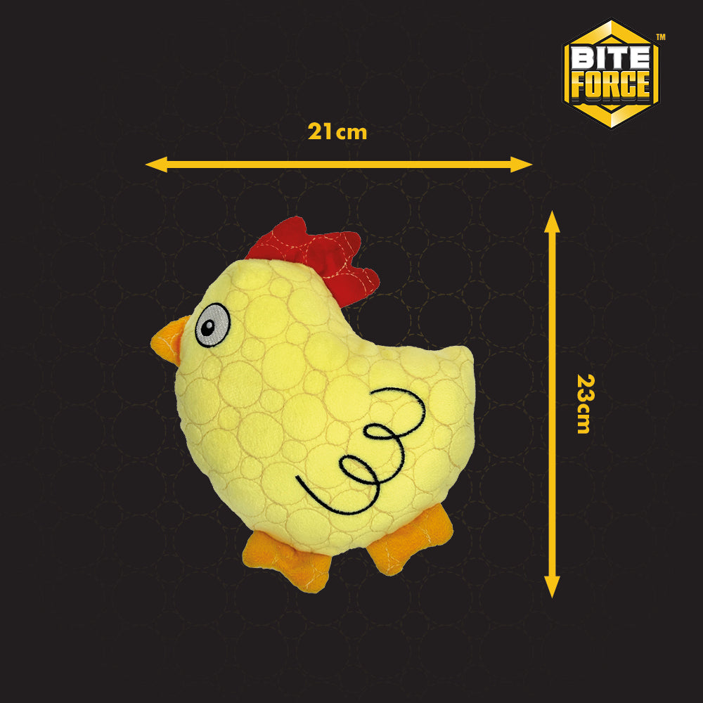 Bite Force Plush Tough Dog Toy - Chicken