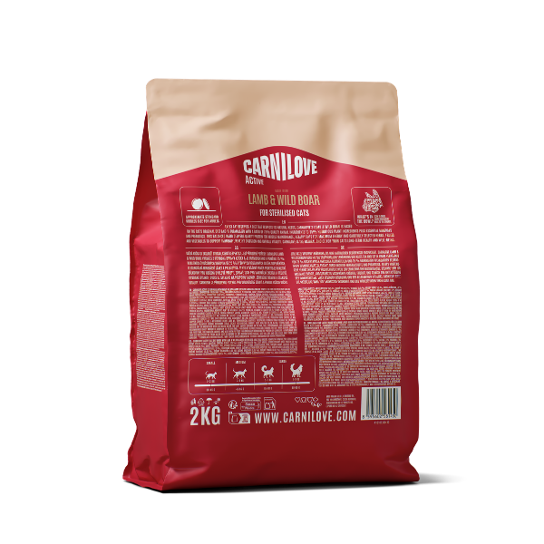 Carnilove Active Sterilised Adult Dry Cat Food - Lamb & Wild Boar