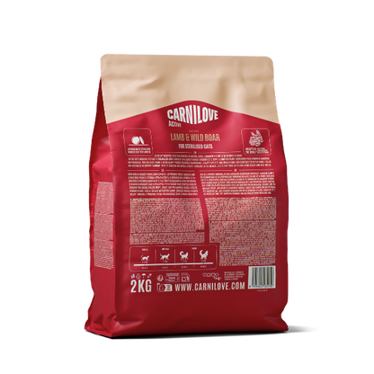 Carnilove Active Sterilised Adult Dry Cat Food - Lamb & Wild Boar