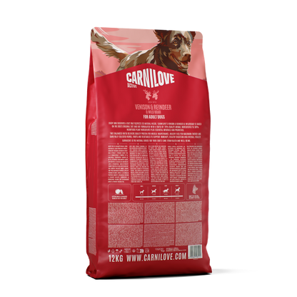 Carnilove Active Adult Dry Dog Food - Venison , Reindeer & Wild Boar