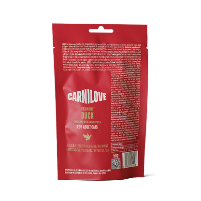 Carnilove Adult Crunchy Cat Treats - Duck with Raspberries - 50g