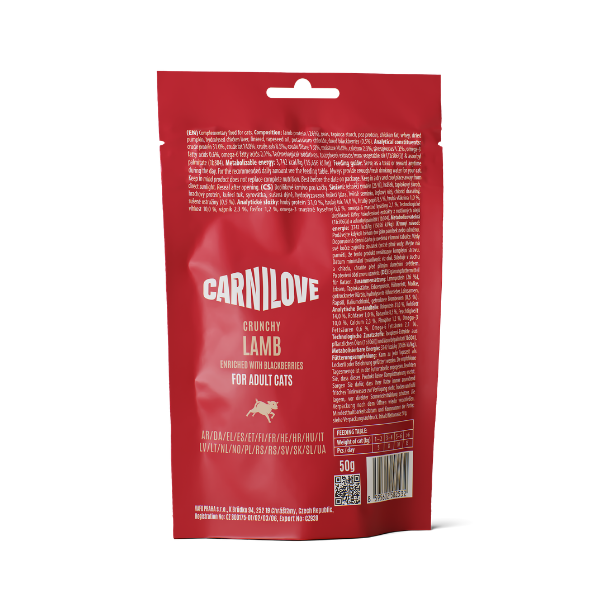 Carnilove Adult Crunchy Cat Treats - Lamb with Blackberries