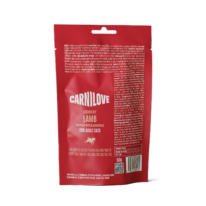 Carnilove Adult Crunchy Cat Treats - Lamb with Blackberries