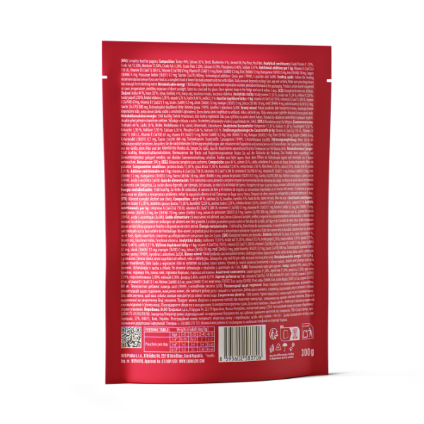 Carnilove Grain Free Puppy Wet Dog Food - Salmon with Blueberries - 12x300g Pouches
