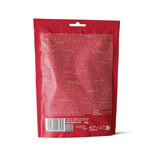 Carnilove Grain Free Meat Jerky for Adult Dogs - Lamb with Salmon Fillet - 100g