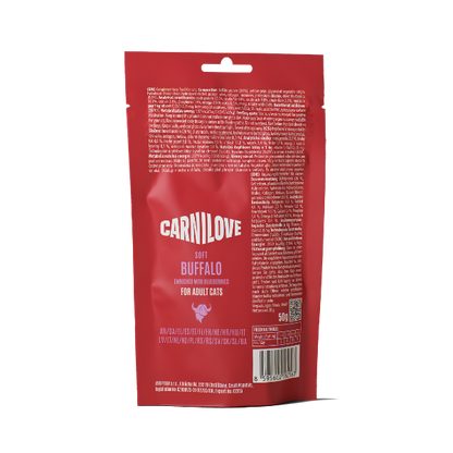 Carnilove Adult Soft Cat Treats - Buffalo with Blueberries