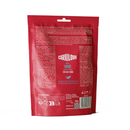 Carnilove Grain Free Semi Moist Soft Dog Treats - Trout with Dill - 200g