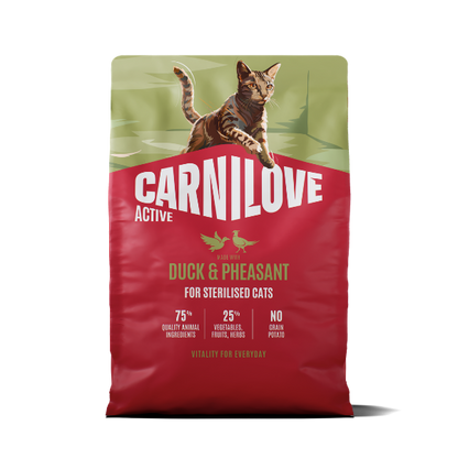 Carnilove Active Adult Dry Cat Food - Duck & Pheasant