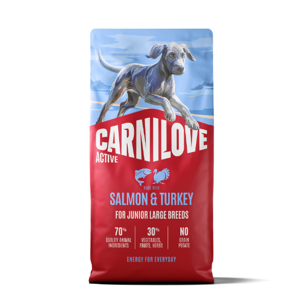 Carnilove Active Large Breed Junior Dry Dog Food - Salmon & Turkey