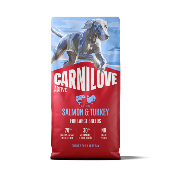 Carnilove Active Large Breed Adult Dry Dog Food - Salmon & Turkey