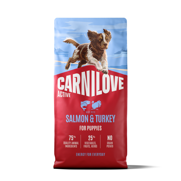 Carnilove Carnilove Salmon Turkey Puppy Dry Dog Food pet food packaging