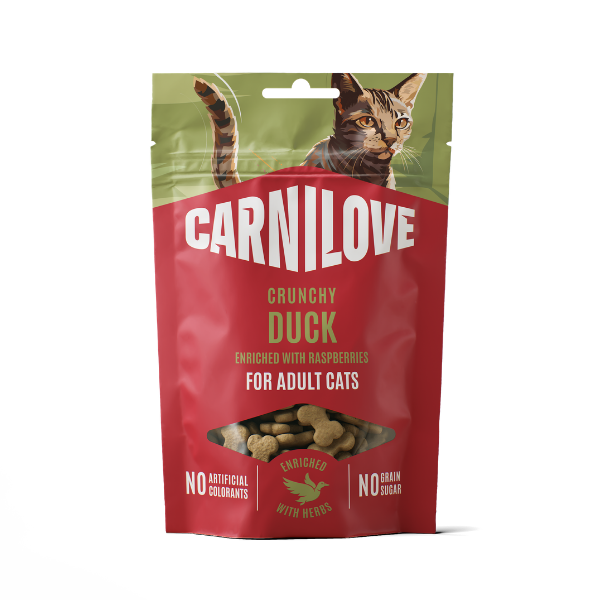 Carnilove Carnilove Crunchy Raspberries Duck Adult pet food packaging